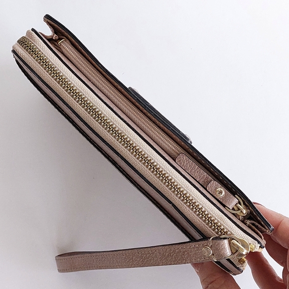 ♠️Kate Spade Anita Rose Gold Leather Zip Around Long Continental Wallet - Picture 6 of 12